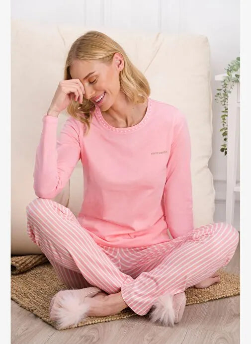 Pierre CardinPink Striped Women's Pajama Set
