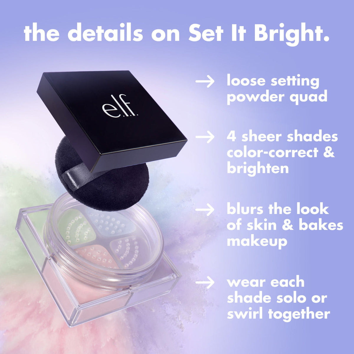 ELF Set It Bright Powder Quad-Color: Fair