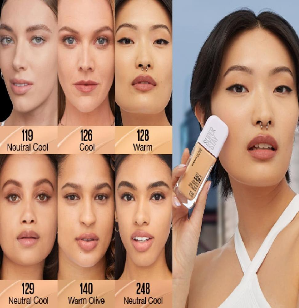 MAYBELLINE Super Stay® Lumi-Matte Foundation makeup
Buildable coverage and up to 30hr wear Shade:140