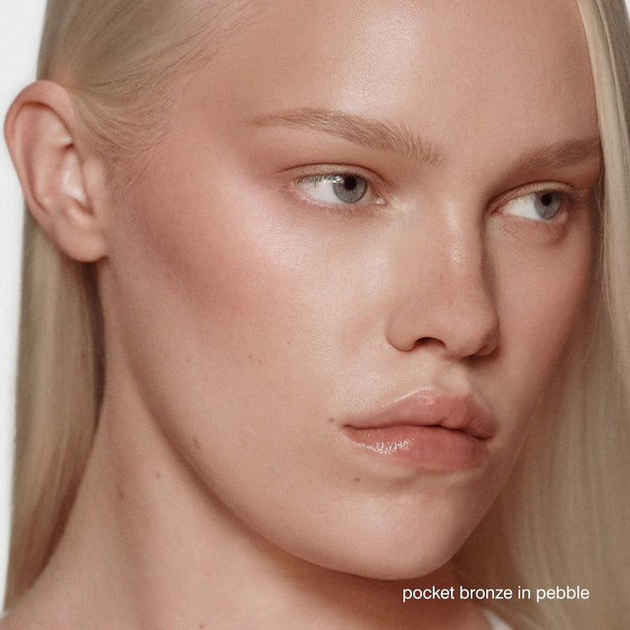 rhode 
Pocket Bronze Long-Wearing Cream Bronzer Color: pebble - fair to light with a neutral rosy undertone