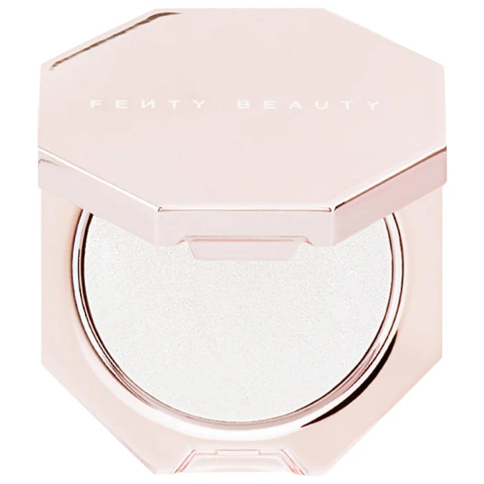 Fenty Beauty by Rihanna 
Diamond Bomb All-Over Diamond Veil.               Color: How Many Carats?! - pure platinum sparkle mini size