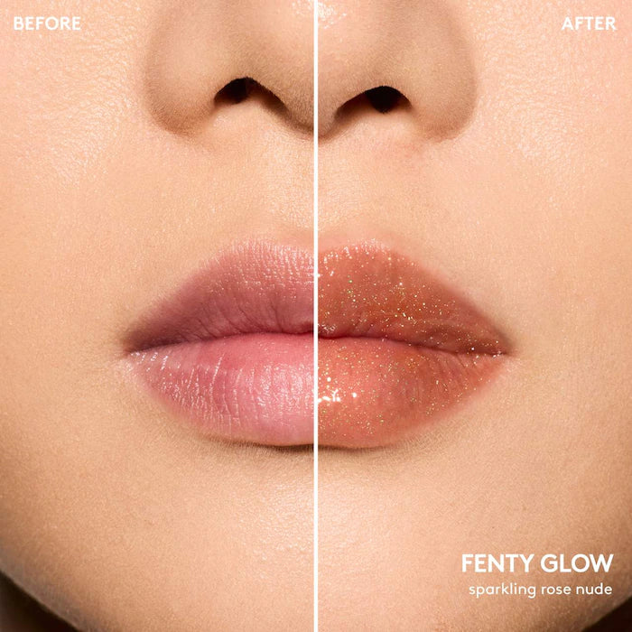 FENTY Luminizing Lip Oil 'N Gloss Color: Fenty Glow 06 - sparkling rose nude