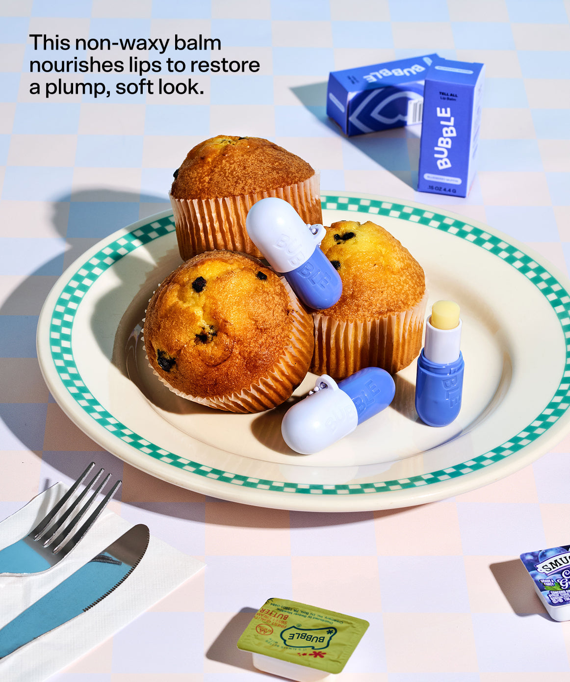 Bubble Tell All Blueberry
Blueberry Muffin Lip Balm