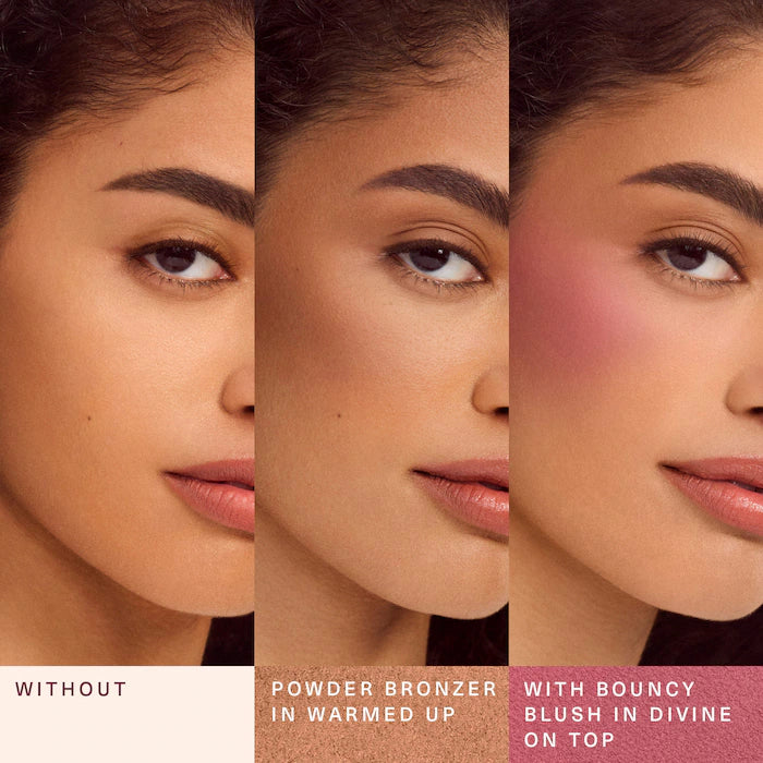 Rare Beauty by Selena Gomez 
Warm Wishes Soft Matte Powder Bronzer. Color: Warmed Up - light brown with neutral warm undertone