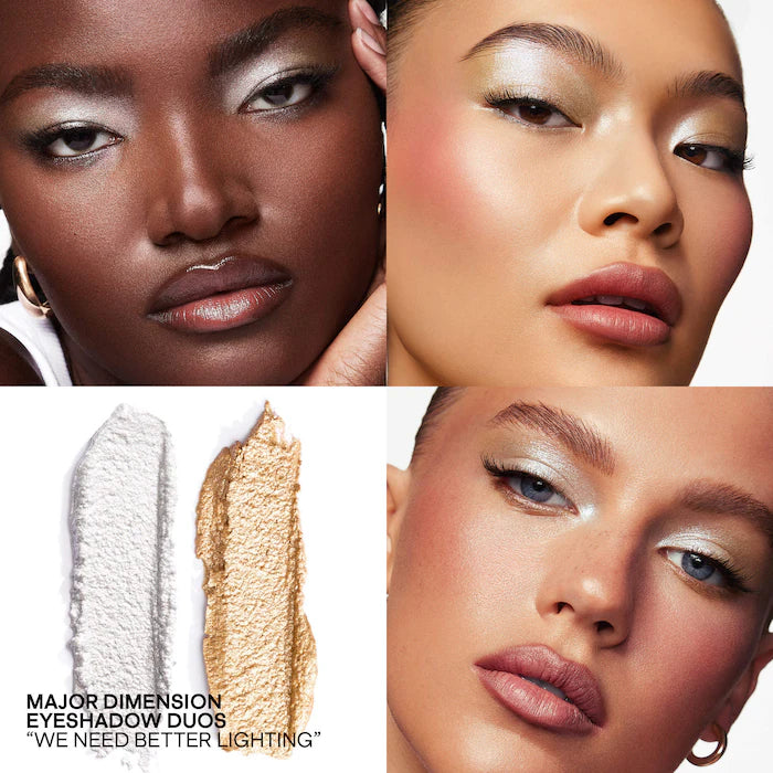 PATRICK TA 
Major Dimension Eye Illusion Eyeshadow Duo Color: We Need Better Lighting - pearl sparkle, golden sparkle