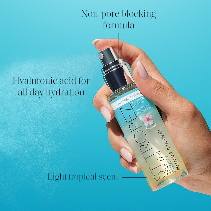 St. Tropez 
Self Tan Purity Bronzing Water Face Mist Size: 2.7 oz/ 80 mL