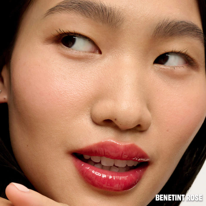 Benefit Cosmetics 
Benetint Pocket Pal Dual-Ended Longwear Lip Stain & Gloss Color: Original Rose - rose-tinted lip stain & clear gloss