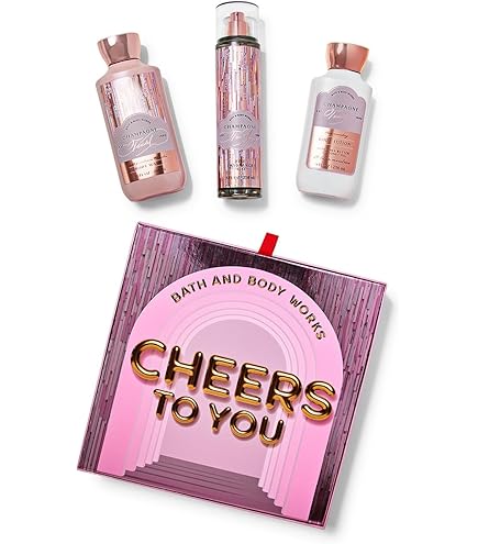 BATH & BODY WORKS CHAMPAGNE TOAST SET OF 3 PCS ( MIST , BODY LOTION,& SHOWER GEL)
