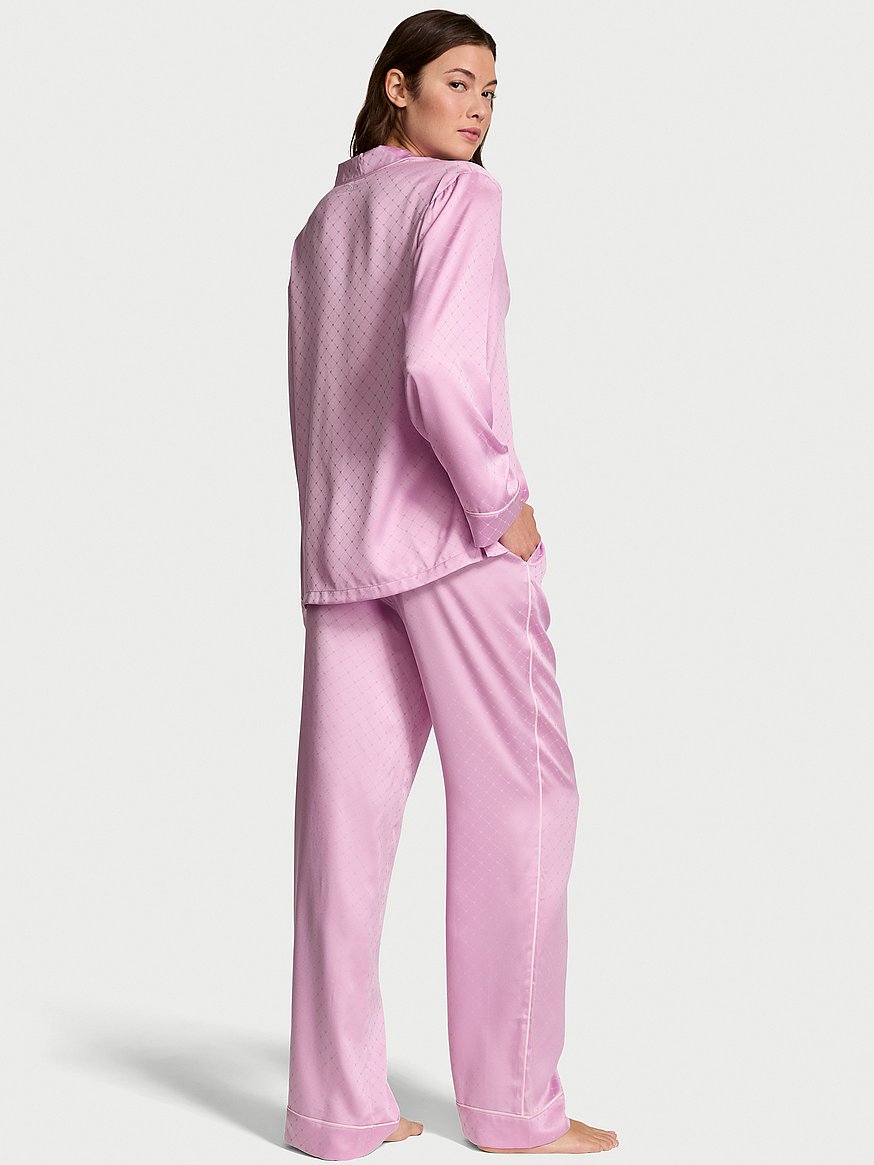 Victoria's Secret
Signature Satin Heart Long Pajama Set