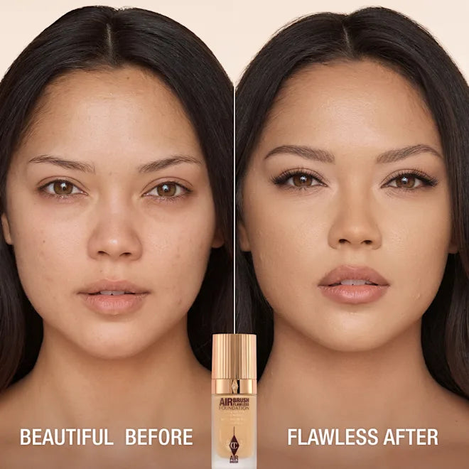 Charlotte Tilbury 
Airbrush Flawless Blurring & Matte Full Coverage Foundation-Color: 7 Neutral - medium with neutral undertones