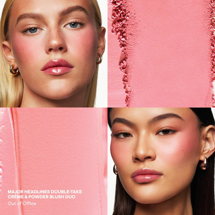 PATRICK TA 
Major Headlines Double-Take Crème & Powder Blush Duo Color: Out Of Office - cool pink