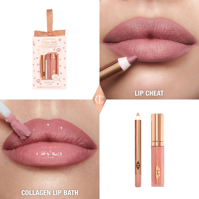 Charlotte Tilbury 
Mini Pillow Talk Glossy Lip Duos COLOR PILLOW TALK FAIR