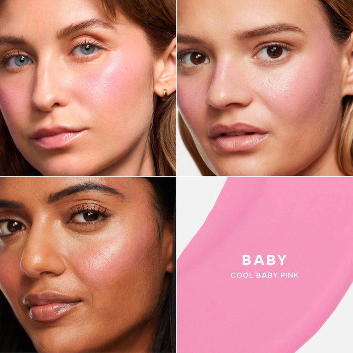 Saie 
Mini Dew Blush Liquid Cream Blush-Color: Baby - cool baby pink
