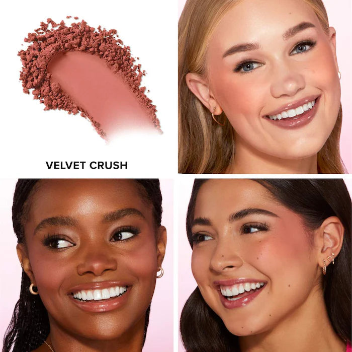 Too Faced 
Cloud Crush Blurring Powder Blush.               Color: Velvet Crush - nude pink