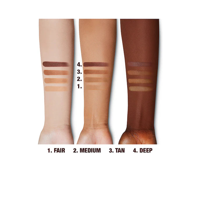 Charlotte Tilbury 
Refillable Airbrush Matte Bronzer Color: Tan - medium deep bronze