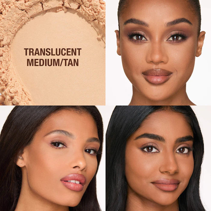 Charlotte Tilbury 
Airbrush Flawless Blur Loose Setting Powder Color: Translucent Medium/Tan - medium-tan skin tones with warm to neutral undertones, ultra brightening for deep skin tones