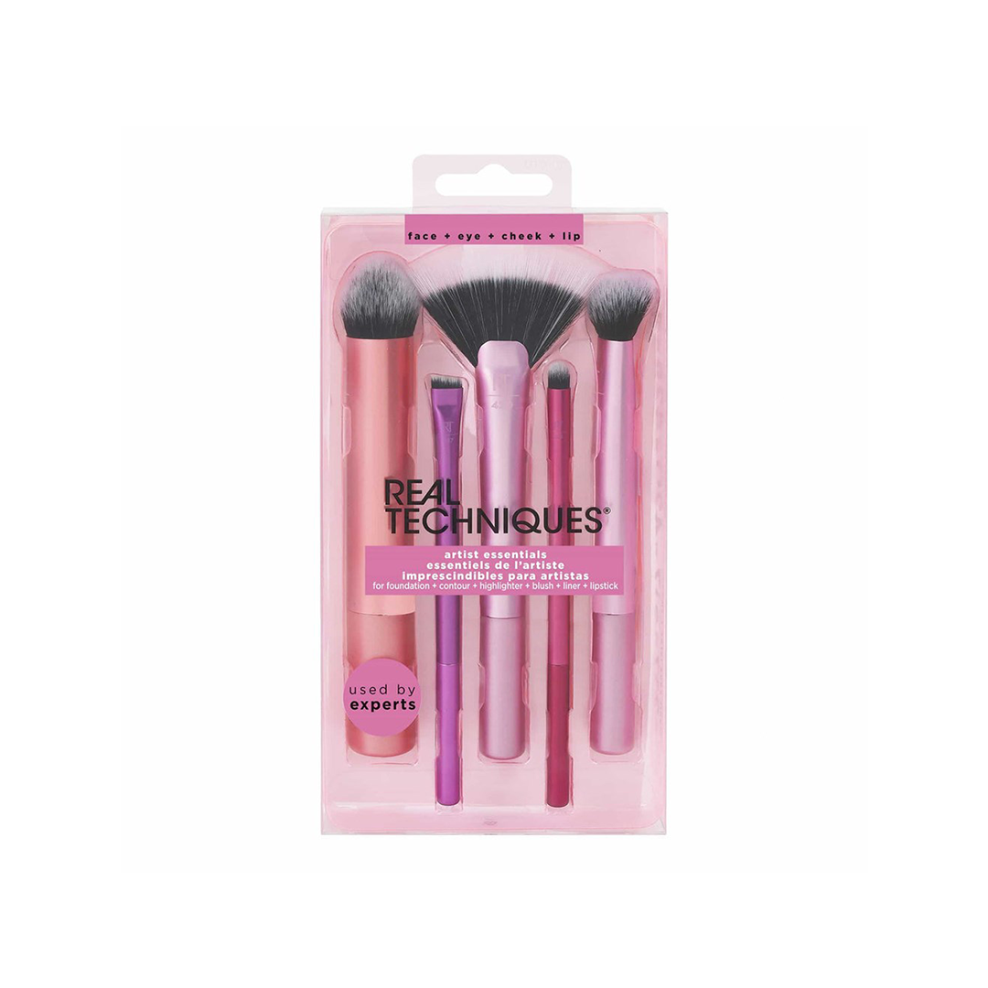 REAL TECHNIQUE ARTIST ESSENTIAL BRUSH SET FACE +EYE+ ChEEK + LIP