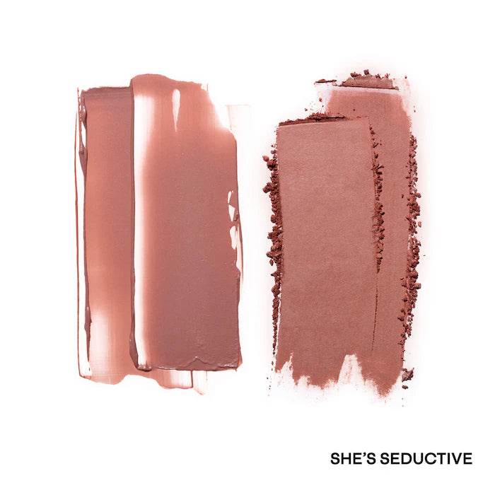 PATRICK TA 
Mini Major Headlines Double-Take Crème & Powder Blush Duo-Color: She's Seductive - warm mauve rose