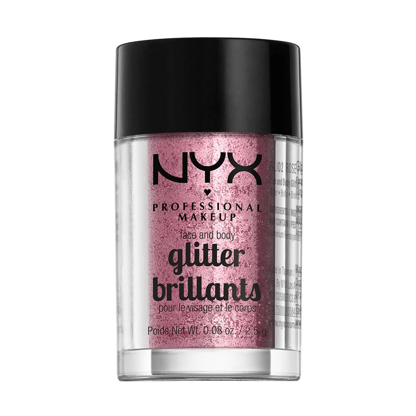NYX Face & Body Glitter
Loose Glitters-COLOR ROSE