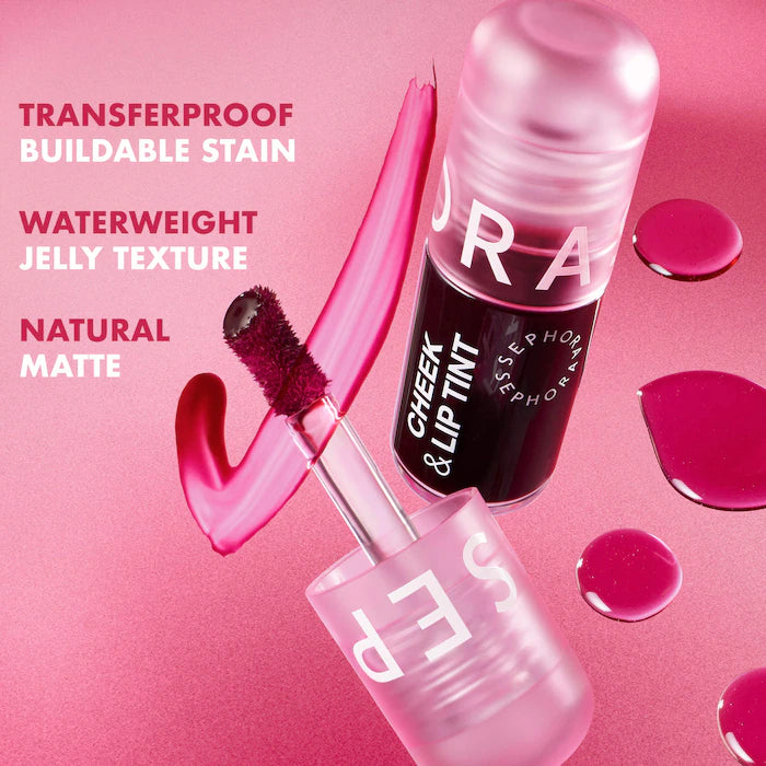 SEPHORA COLLECTION 
Cheek & Lip Long-Lasting Gel Tint Color: 01 Pink Splash - bright cool pink