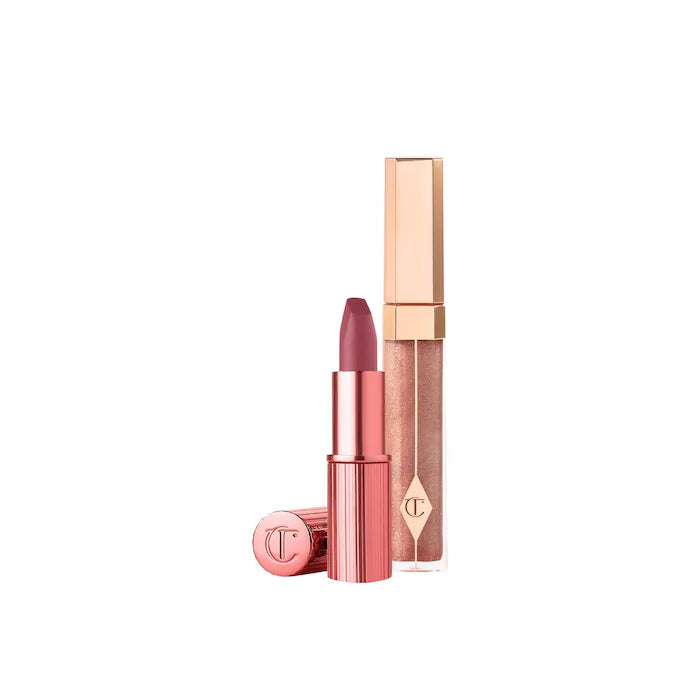 Charlotte Tilbury SET
K.I.S.S.I.N.G Lipstick and Lip Gloss Duos 90S pink