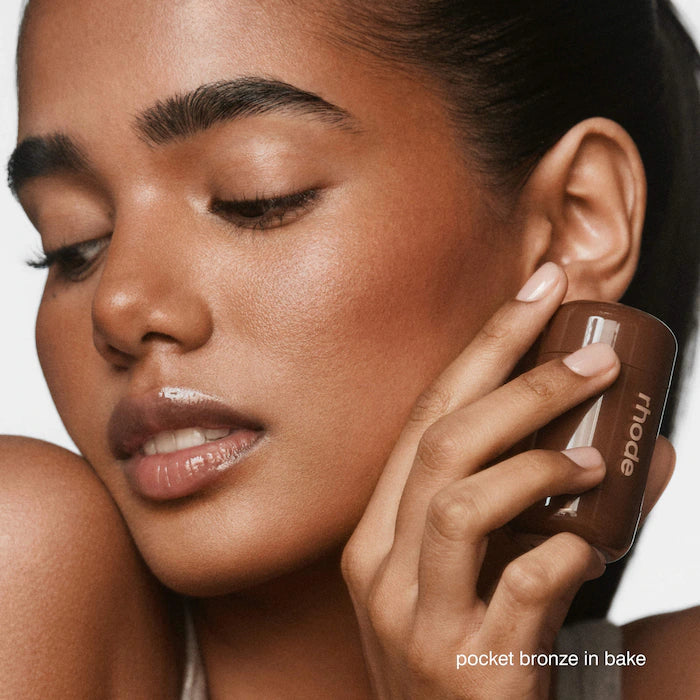 rhode Pocket Bronze Long-Wearing Cream Bronzer Color: bake - medium to tan with a neutral golden undertone
