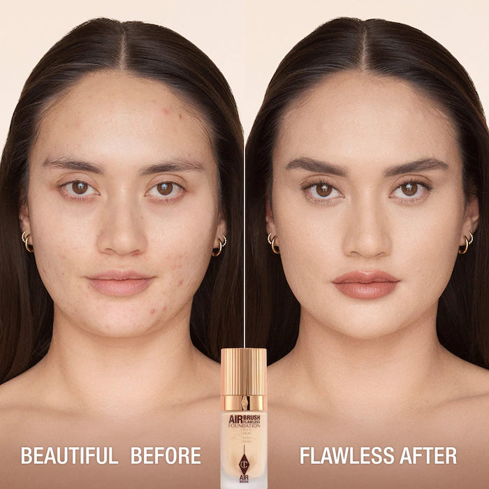 Charlotte Tilbury 
Airbrush Flawless Blurring & Matte Full Coverage Foundation-Color: 7 Neutral - medium with neutral undertones