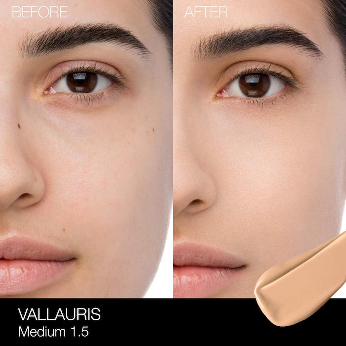 NARS 
Natural Radiant Longwear Full Coverage Foundation. Color: Vallauris - Medium 1.5 - M1.5 - medium with cool undertones