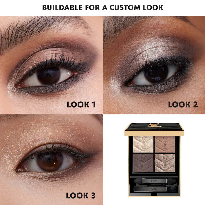 Yves Saint Laurent 
Couture Mini Clutch Eyeshadow Palette Color: 720 Captivating Dunes - deep cool neutral browns and soft beige