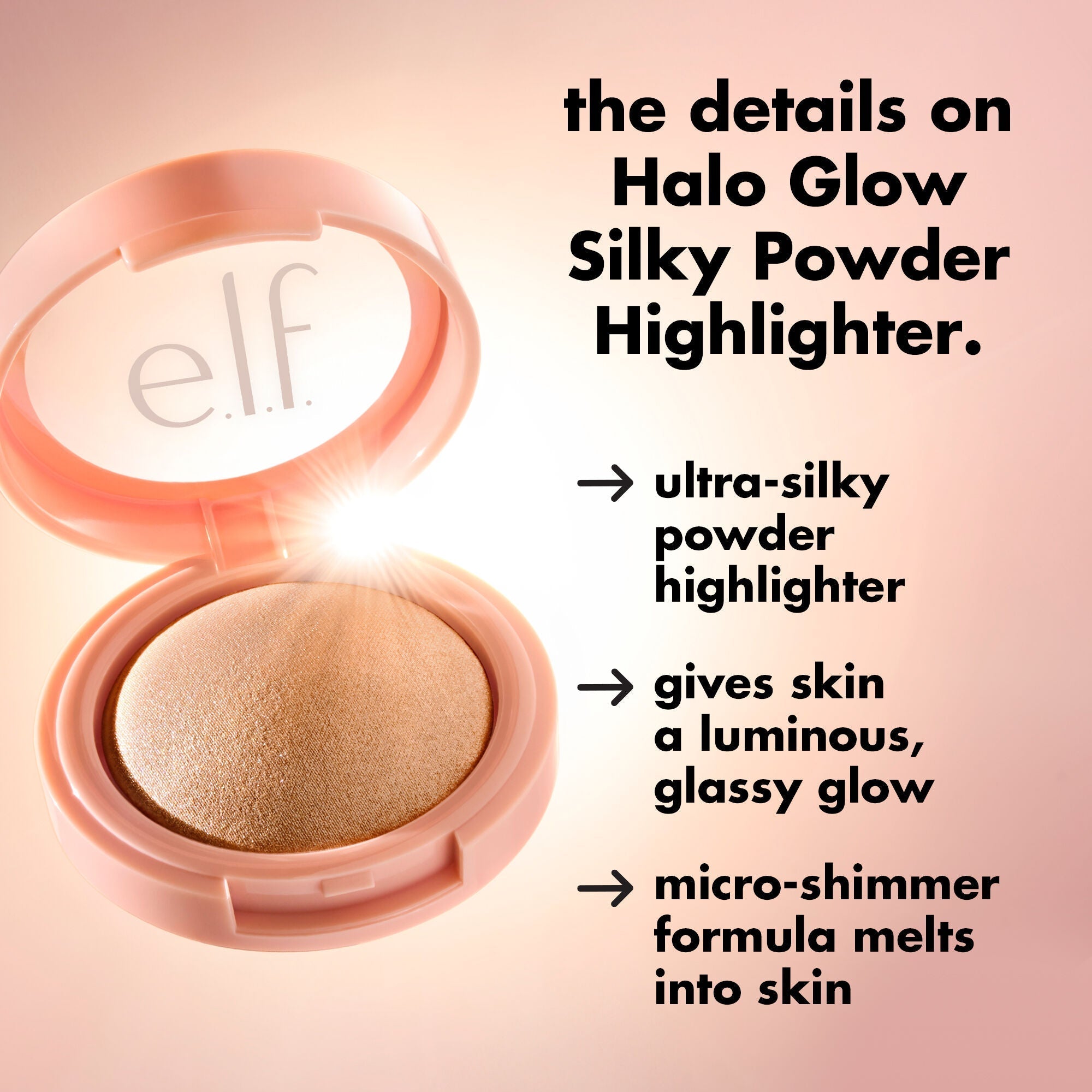 ELF Halo Glow Silky Powder Highlighter-COLOR:COPPER