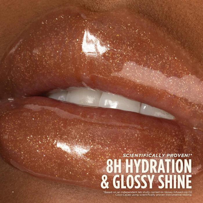 Gisou 
Honey Infused Hydrating Lip Oil-Color: Coco Cacao - Sheer Brown Shimmer