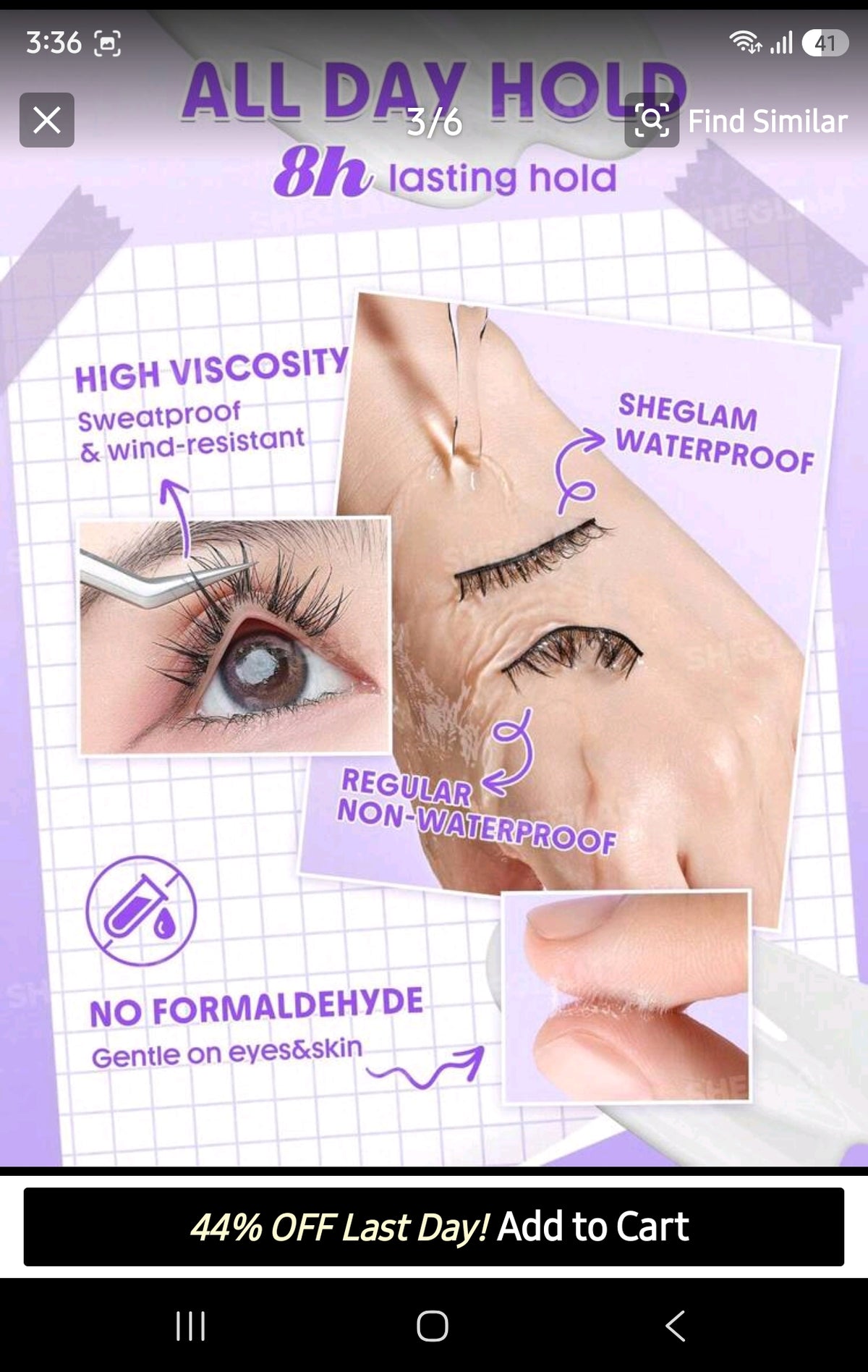 SHEGLAM Longwear Invisible Hold Lash Glue-Clear Brand Beauty Cosmetic Makeup For Women And Girls