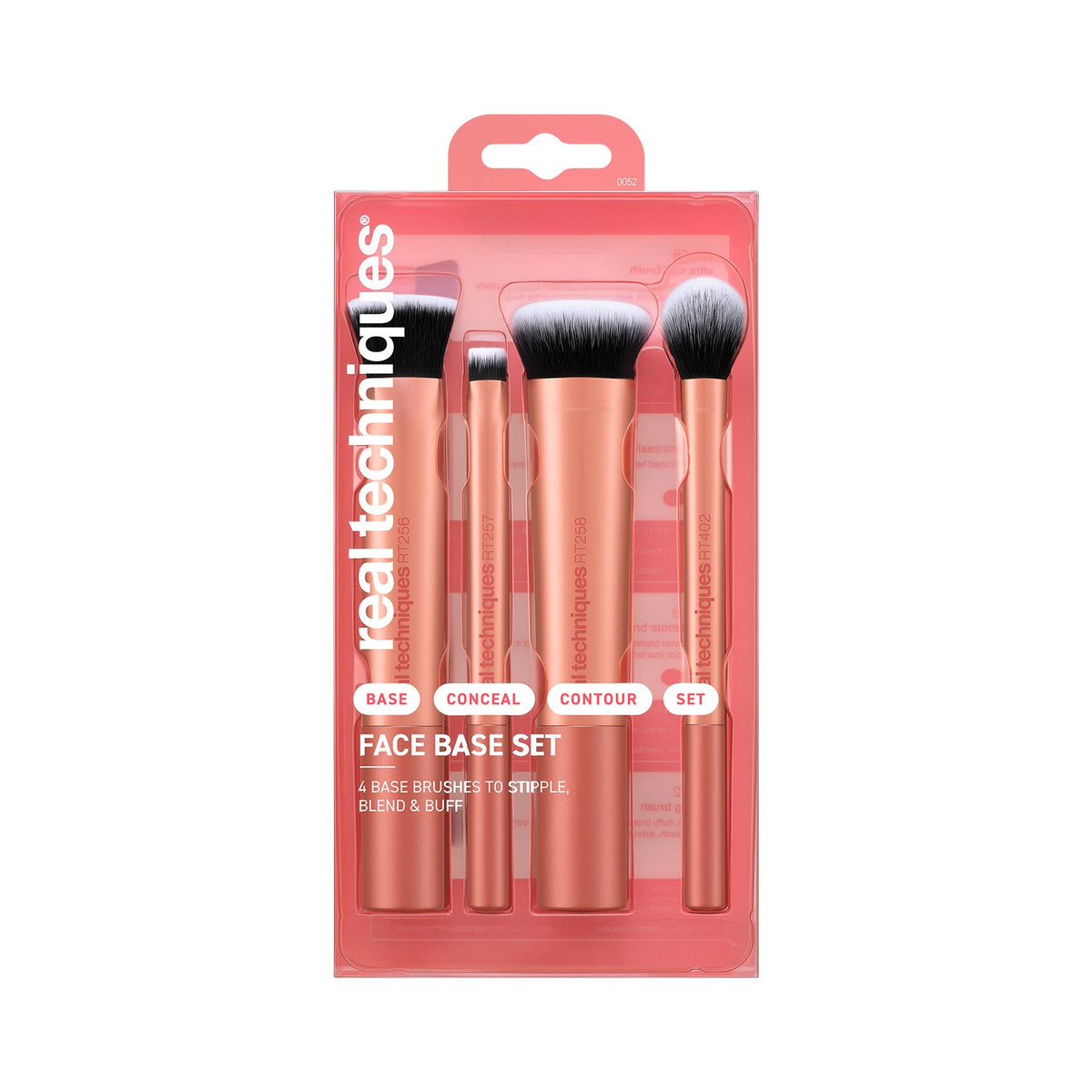 REAL TECHNIQUE Face Base Makeup Brush SetThe Real Techniques Face Base Set includes 4 face makeup brushes designed to stipple, blend and buff makeup for a seamless base.