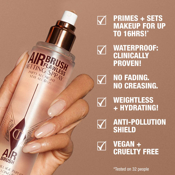 Charlotte Tilbury 
Airbrush Flawless Hydrating & Waterproof Setting Spray size 100mL