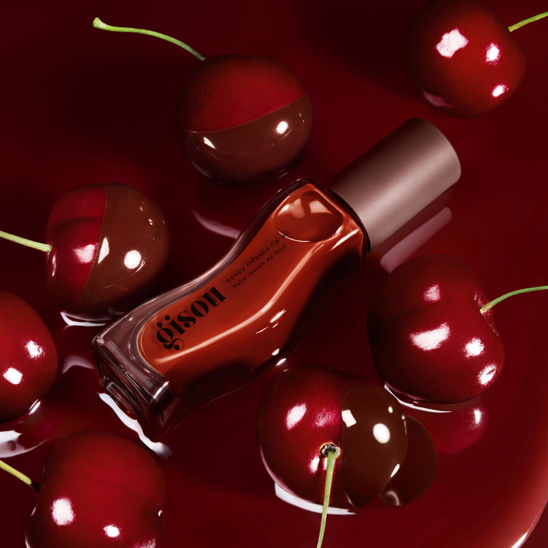 Honey Infused Lip Oil - Fall Collection Shade: Cherry Chocolate