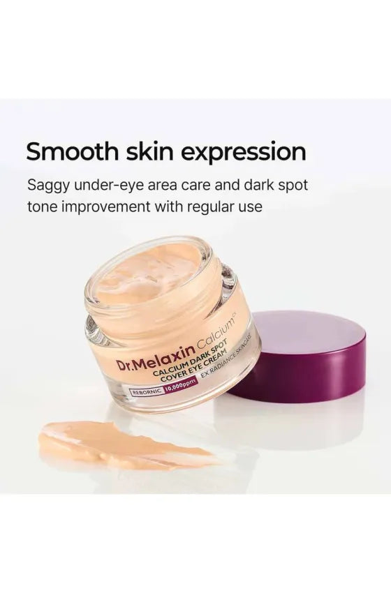 DR.MELAXIN Calcium Dark Spot Cover Eye Cream It is a multi-functional eye treatment designed for those concerned with dark circles, dullness, and signs of aging around the eyes