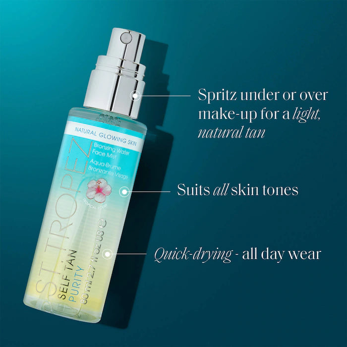 St. Tropez 
Self Tan Purity Bronzing Water Face Mist Size: 2.7 oz/ 80 mL