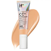 IT Cosmetics 
CC+ Nude Glow Lightweight Foundation + Glow Serum with SPF 40 and Niacinamide Color: Medium Tan - medium to tan Complexion with warm golden undertone