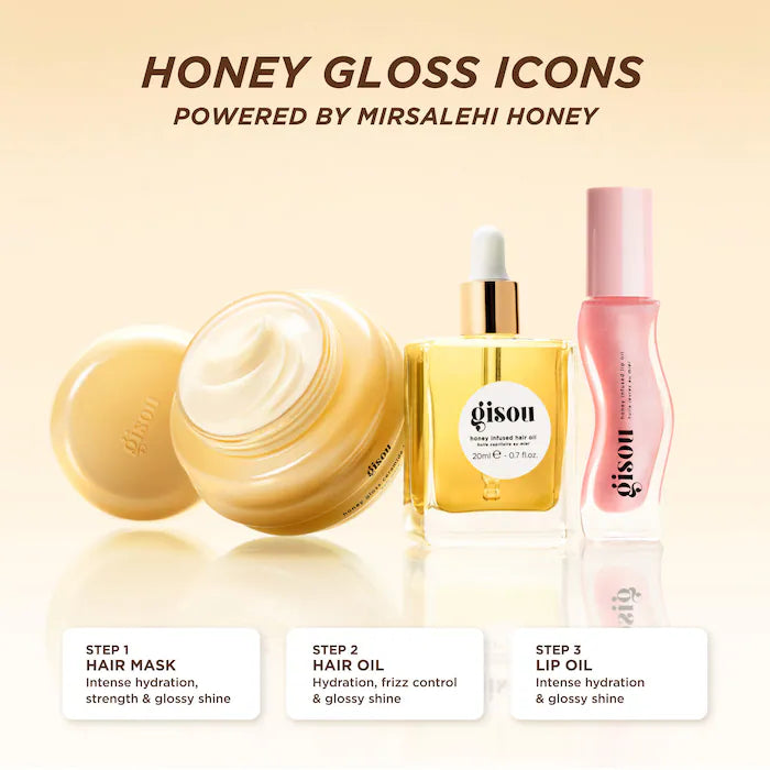 Gisou 
Honey Glow Icons Hair & Lip Set 3 pcs