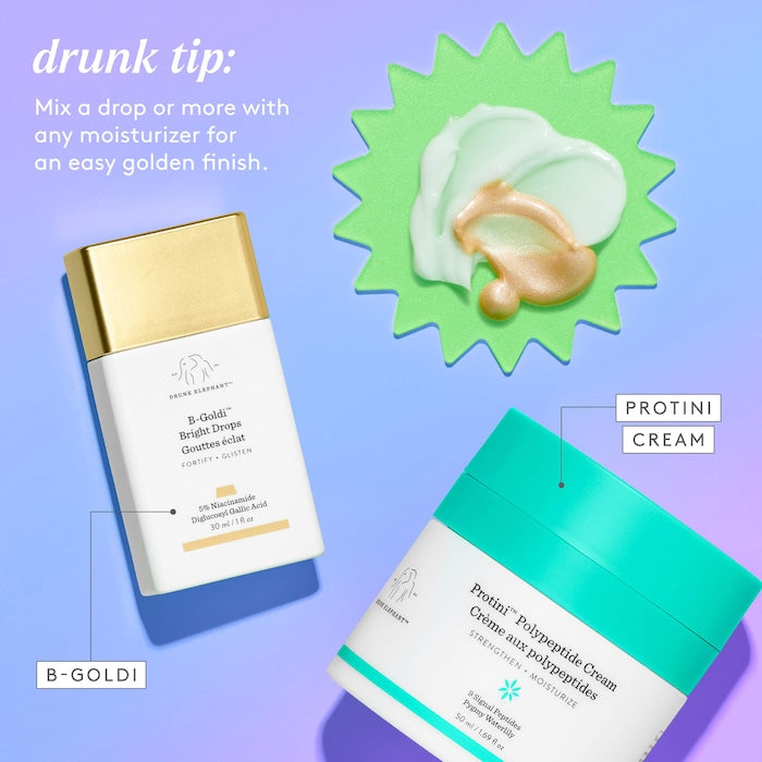Drunk Elephant 
B-Goldi™ Bright Illuminating Drops with 5% Niacinamide- 30ml