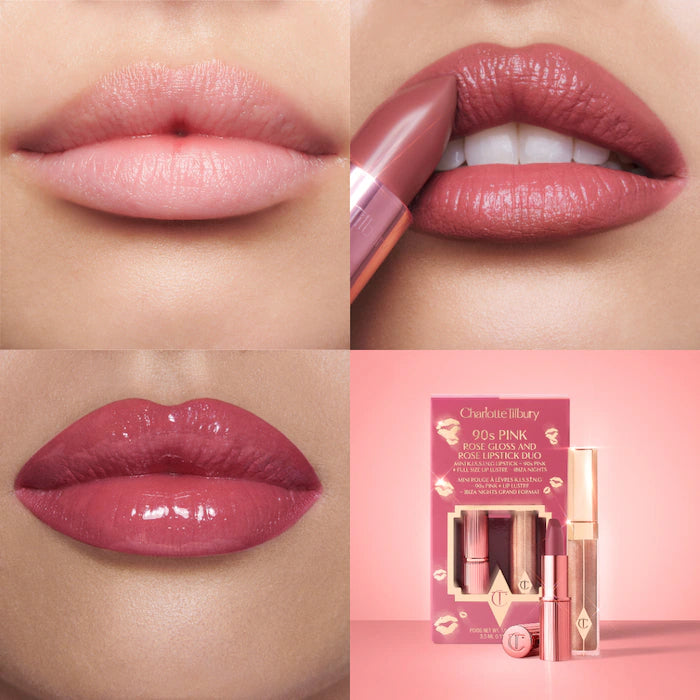Charlotte Tilbury SET
K.I.S.S.I.N.G Lipstick and Lip Gloss Duos 90S pink
