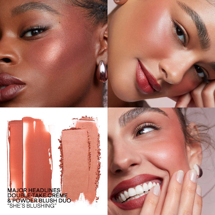 PATRICK TA 
Mini Major Headlines Double-Take Crème & Powder Blush Duo Color: She's Blushing - dusty roseNew