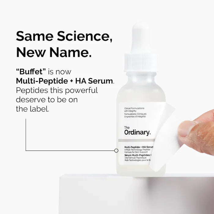 The Ordinary 
Multi-Peptide + Hyaluronic Acid Serum for Firmness and Elasticity-30ml