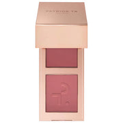 PATRICK TA 
Mini Major Headlines Double-Take Crème & Powder Blush Duo-Color: She Goes To The Gym - cool mauve rose