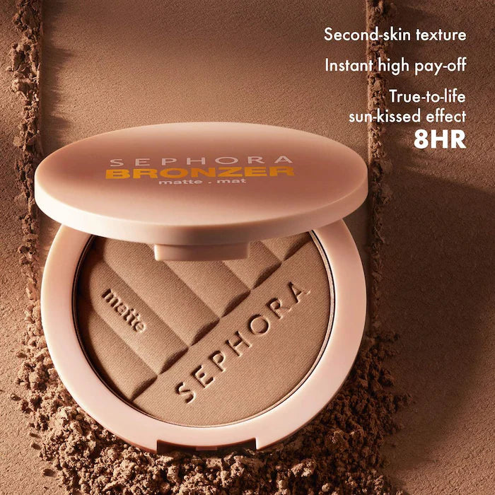 SEPHORA COLLECTION 
Matte Bronzer Powder Color: 02 Beach Bum Tan - medium skin tones