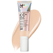 IT Cosmetics 
CC+ Nude Glow Lightweight Foundation + Glow Serum with SPF 40 and Niacinamide-Color: Light Neutral - light with neutral peach undertones