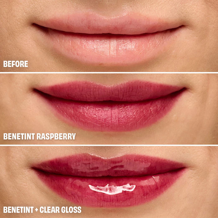 Benefit Cosmetics 
Benetint Pocket Pal Dual-Ended Longwear Lip Stain & Gloss Color: Raspberry - raspberry-tinted lip stain & clear gloss