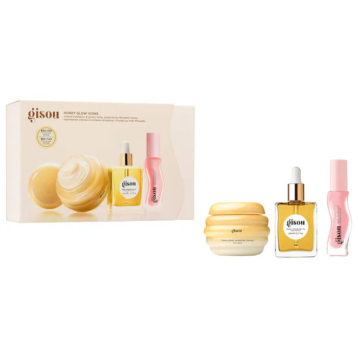 Gisou 
Honey Glow Icons Hair & Lip Set 3 pcs