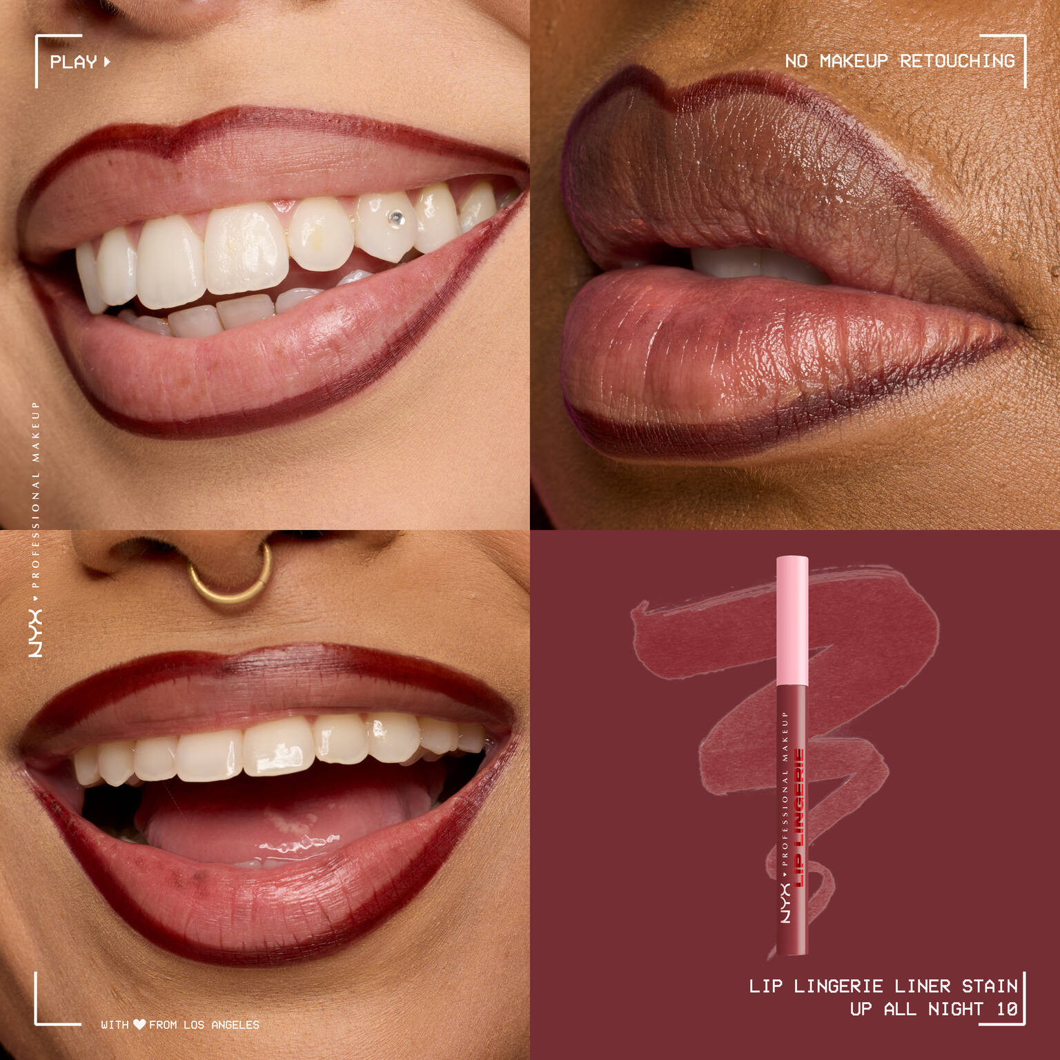 NYX Lip Lingerie Lip Liner Stain- UP ALL NIGHT BLACK CHERRY