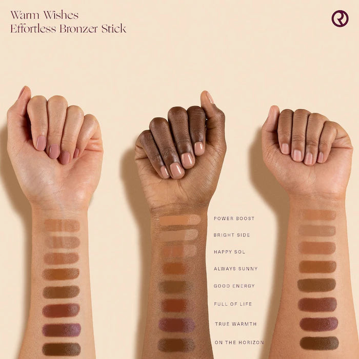 Rare Beauty by Selena Gomez 
Warm Wishes Effortless Cream Bronzer Stick Color: Always Sunny - rich caramel with neutral undertones